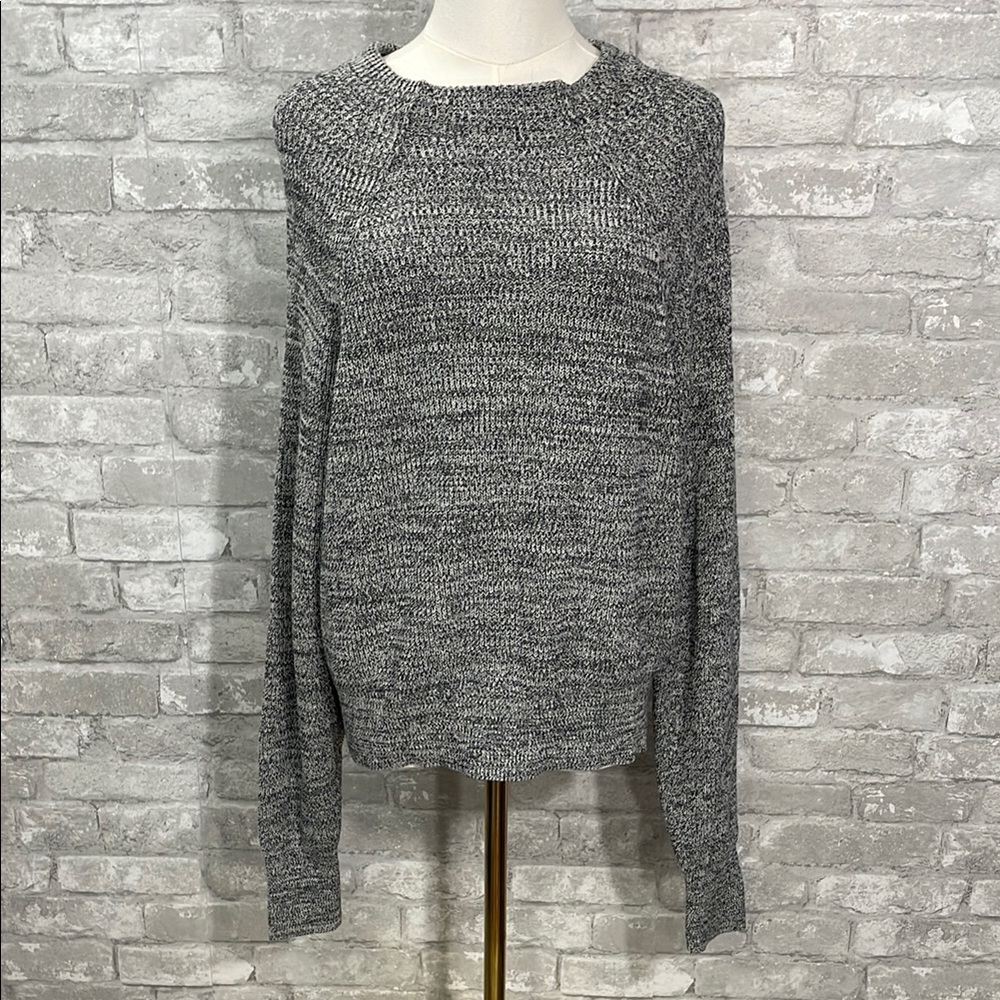 Free People Marled Too Good Ribbed Trim Pullover Sweater